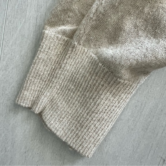 New James Perse Hoodie pullover sweater Sz 4 (XL) beige linen cotton - Picture 10 of 13